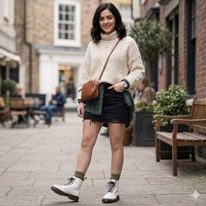 Dr.martens White Leather Lace-Up Boots Zavala  New Whithout Label